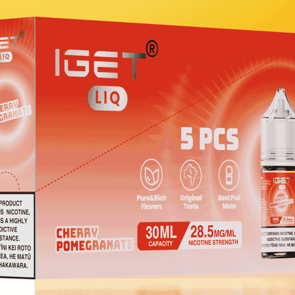 Buy the genuine IGET LIQ 10000 5 PCS Pack featuring up to 10,000 puffs, 30mL pre-filled e-liquid, 28.5mg/mL nicotine strength, rechargeable design, and premium flavour performance. Fast Australia-wide shipping.
