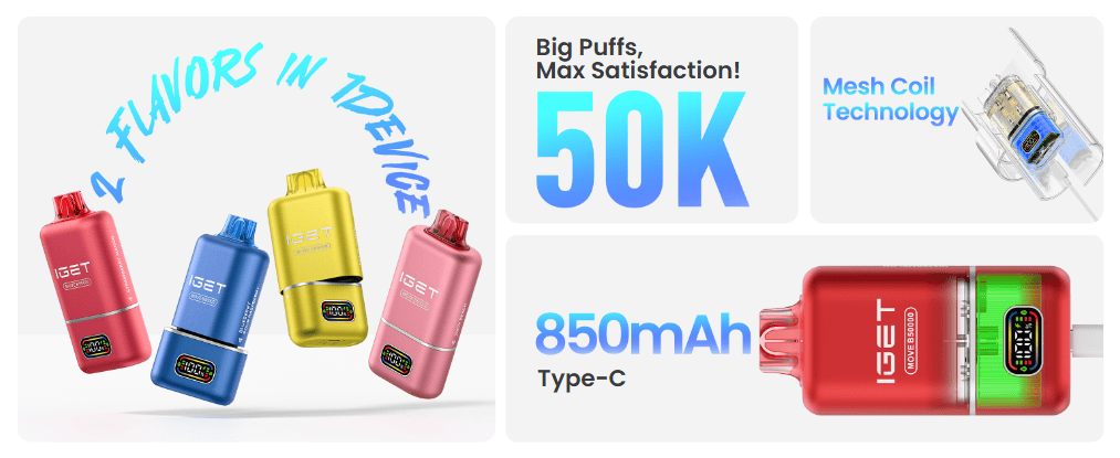 IGET MOVE B50000, IGET MOVE B50000 Australia, IGET MOVE B50000 50000 Puffs, Buy IGET MOVE B50000, IGET MOVE B50000 Vape IGET Disposable Vape, 50000 Puff Vape, Dual Flavour Vape, Mesh Coil Vape, Digital Display Vape, Rechargeable Vape, USB-C Rechargeable Authentic IGET, Premium Vape Australia, Australia Vape Store
