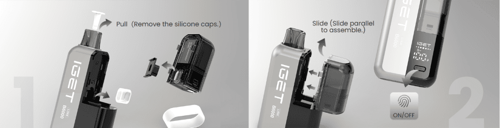 LINK 6000 Puffs silicone caps